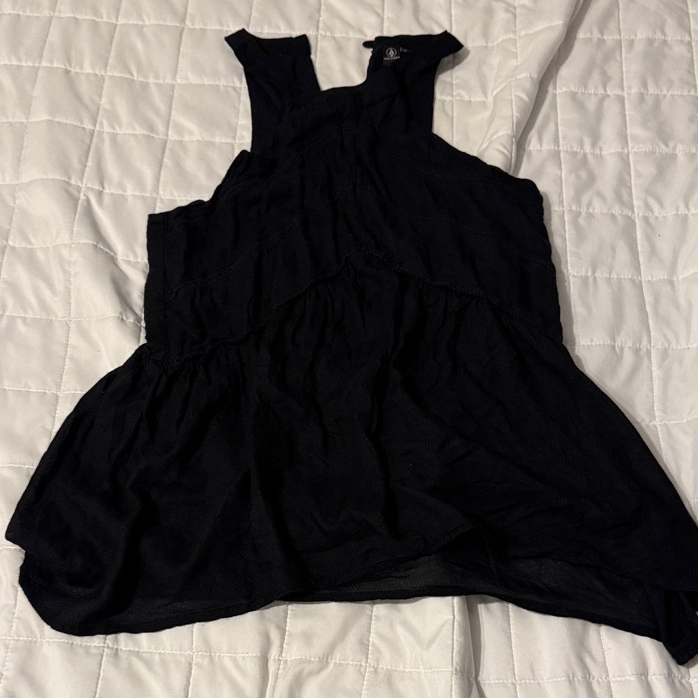 Volcom Black Flowy Tank Top
